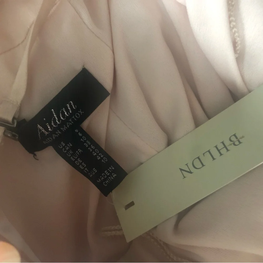 BHLDN Aidan Mattox Pink Sequin Cocktail Dress Size 6 - Picture 6 of 7